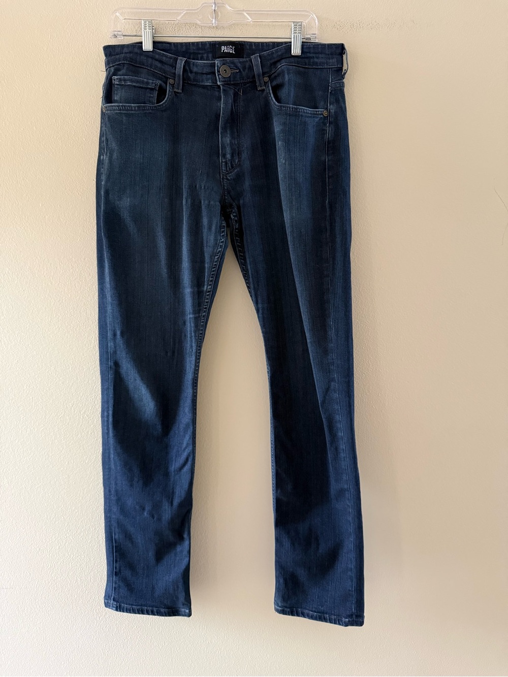 PAIGE Men's Federal Dark Wash Indigo Straight Leg Jeans 31x32